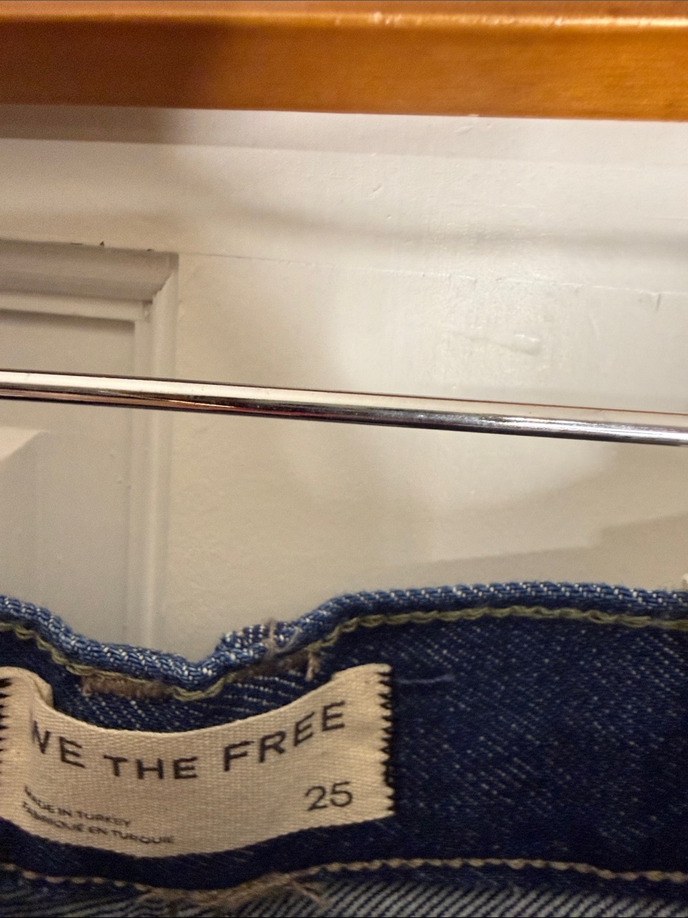 Free People Dark Blue Denim Bermuda Shorts - Picture 2 of 6